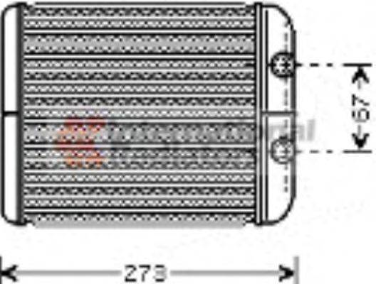 VAN WEZEL 43006343 Теплообмінник, опалення салону