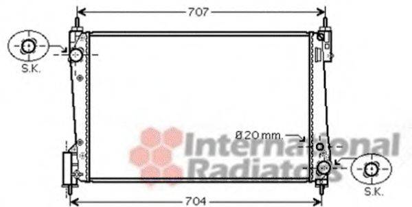 VAN WEZEL 37002423 Радіатор, охолодження двигуна