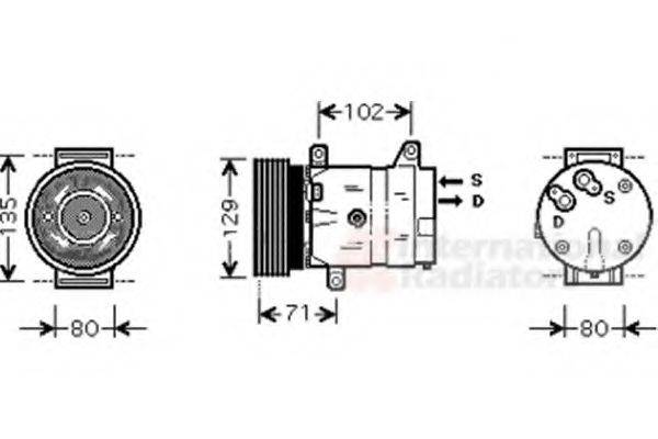 VAN WEZEL 4300K367 Компресор, кондиціонер