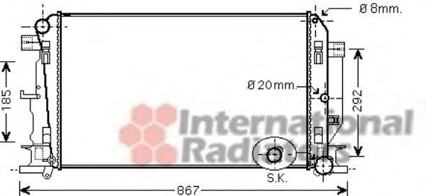 VAN WEZEL 30002402 Радіатор, охолодження двигуна