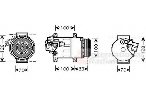 VAN WEZEL 3000K404 Компресор, кондиціонер