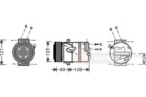 VAN WEZEL 3700K430 Компресор, кондиціонер