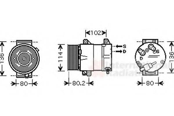 VAN WEZEL 4300K383 Компресор, кондиціонер