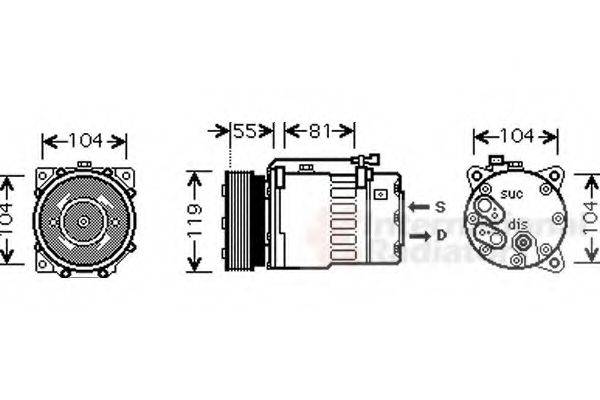 VAN WEZEL 5800K270 Компресор, кондиціонер