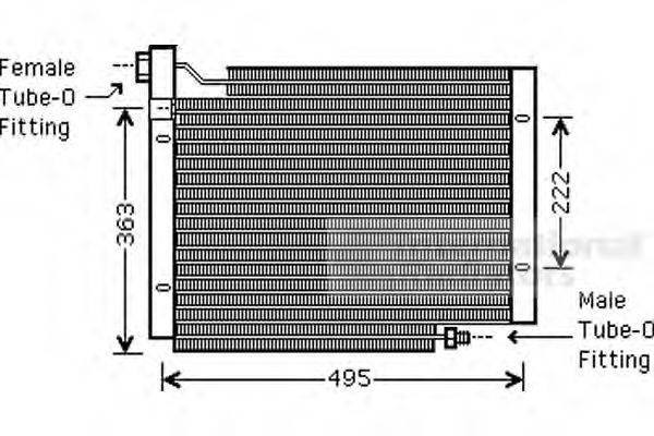 VAN WEZEL 21005004 Конденсатор, кондиціонер