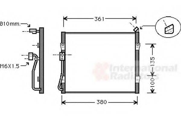 VAN WEZEL 25005090 Конденсатор, кондиціонер