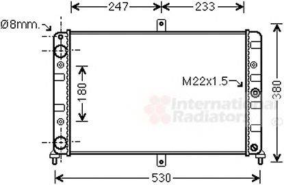 VAN WEZEL 26002008 Радіатор, охолодження двигуна