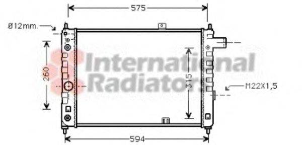 VAN WEZEL 37002051 Радіатор, охолодження двигуна