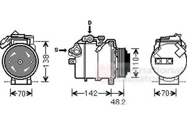 VAN WEZEL 0600K385 Компресор, кондиціонер