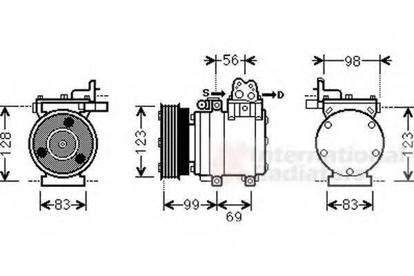 VAN WEZEL 8200K221 Компресор, кондиціонер