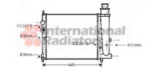 VAN WEZEL 40002073 Радіатор, охолодження двигуна