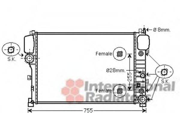 VAN WEZEL 30002469 Радіатор, охолодження двигуна