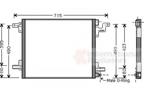 VAN WEZEL 30005377 Конденсатор, кондиціонер