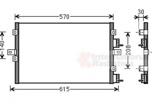 VAN WEZEL 07005114 Конденсатор, кондиціонер