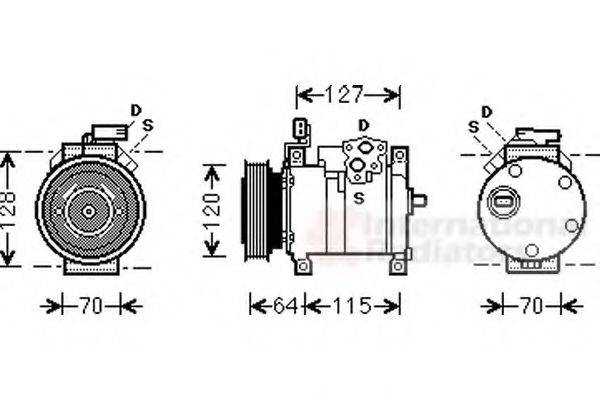 VAN WEZEL 0700K115 Компресор, кондиціонер