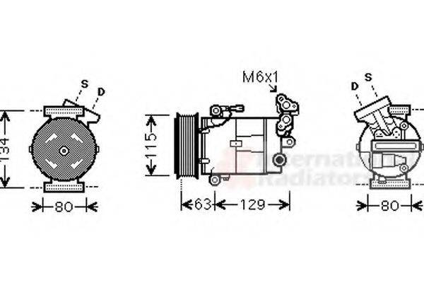 VAN WEZEL 1300K334 Компресор, кондиціонер