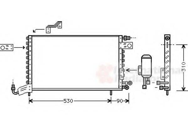 VAN WEZEL 58005142 Конденсатор, кондиціонер