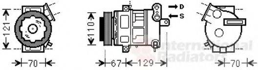 VAN WEZEL 3700K558 Компресор, кондиціонер