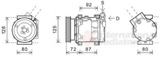 VAN WEZEL 4300K468 Компресор, кондиціонер