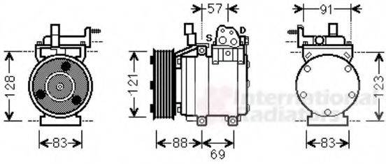 VAN WEZEL 8200K258 Компресор, кондиціонер