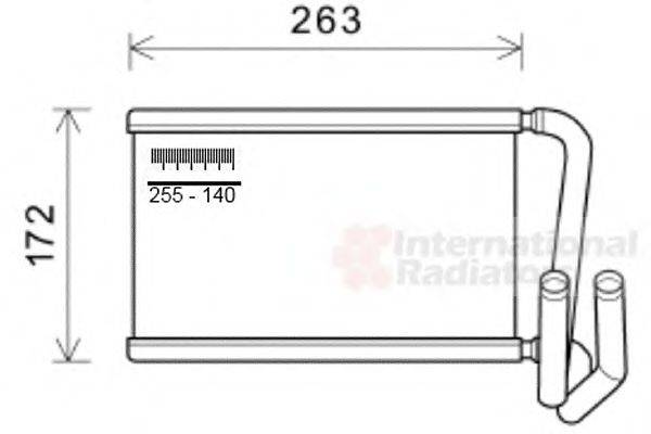 VAN WEZEL 83006169 Теплообмінник, опалення салону