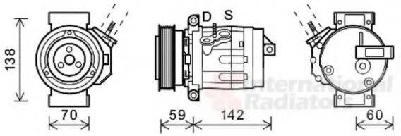 VAN WEZEL 0800K035 Компресор, кондиціонер