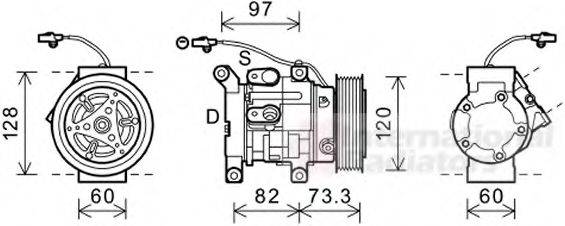 VAN WEZEL 5300K625 Компресор, кондиціонер