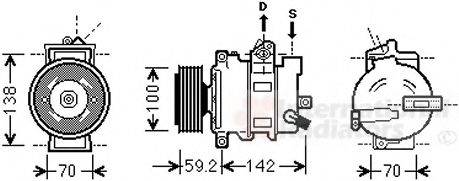 VAN WEZEL 0300K337 Компресор, кондиціонер