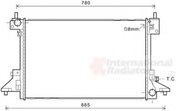 VAN WEZEL 37002601 Радіатор, охолодження двигуна