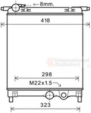 VAN WEZEL 58002325 Радіатор, охолодження двигуна