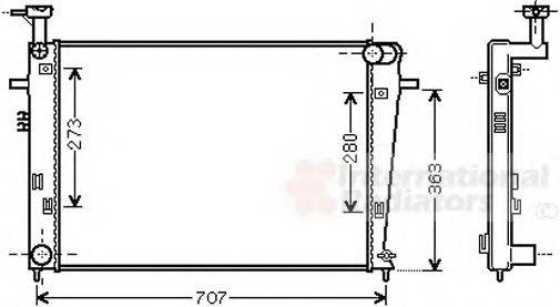 VAN WEZEL 82002275 Радіатор, охолодження двигуна