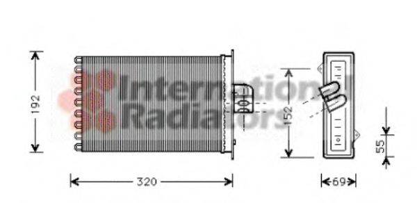 VAN WEZEL 07006045 Теплообмінник, опалення салону