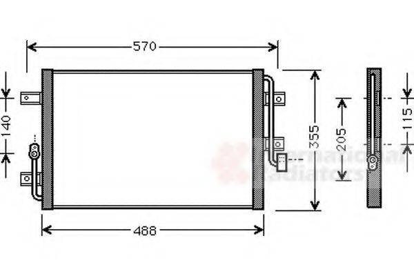 VAN WEZEL 17005246 Конденсатор, кондиціонер