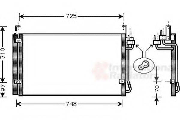 VAN WEZEL 82005072 Конденсатор, кондиціонер