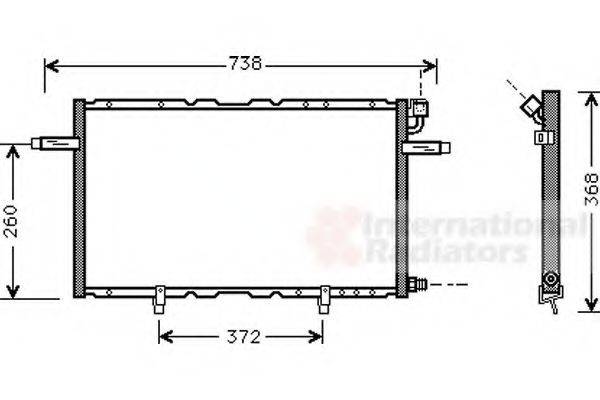 VAN WEZEL 37005297 Конденсатор, кондиціонер