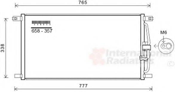 VAN WEZEL 77005052 Конденсатор, кондиціонер