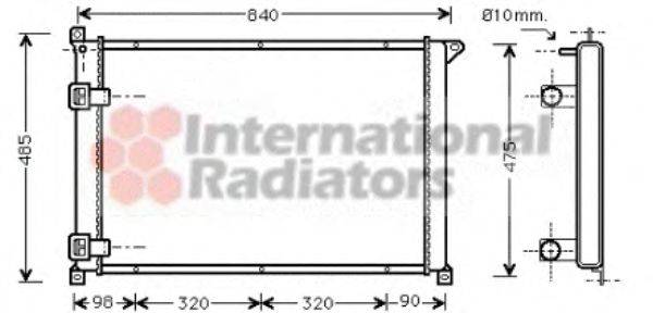 VAN WEZEL 43002257 Радіатор, охолодження двигуна