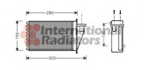 VAN WEZEL 17006266 Теплообмінник, опалення салону