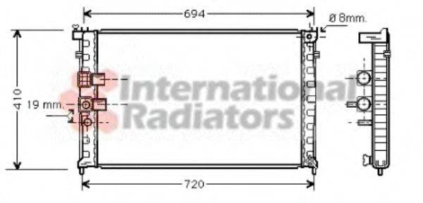 VAN WEZEL 40002232 Радіатор, охолодження двигуна