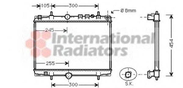 VAN WEZEL 40002234 Радіатор, охолодження двигуна