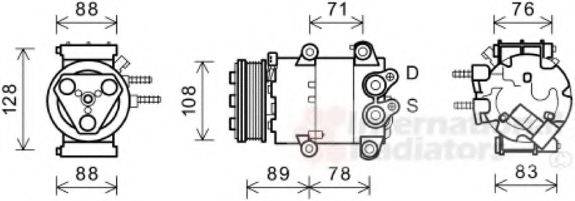 VAN WEZEL 1800K571 Компресор, кондиціонер