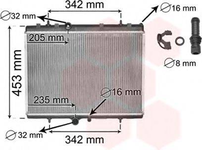 VAN WEZEL 40002249 Радіатор, охолодження двигуна