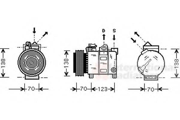 VAN WEZEL 0100K016 Компресор, кондиціонер