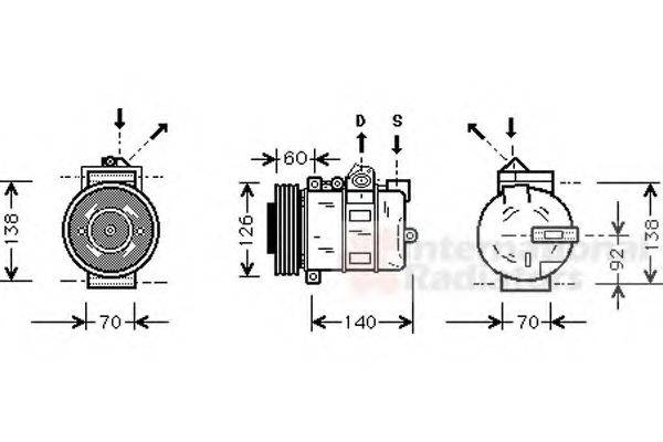 VAN WEZEL 0200K050 Компресор, кондиціонер