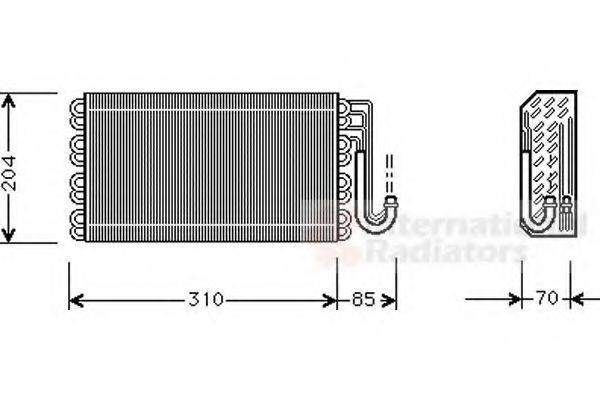 VAN WEZEL 0600V025 Випарник, кондиціонер