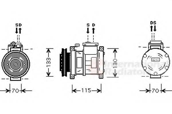 VAN WEZEL 0700K064 Компресор, кондиціонер