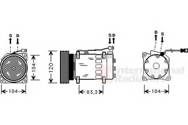 VAN WEZEL 0900K175 Компресор, кондиціонер