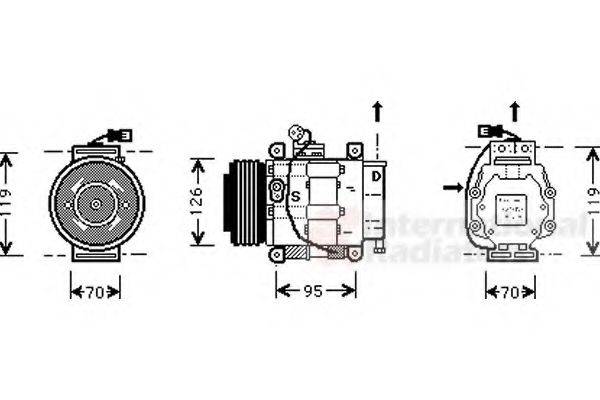 VAN WEZEL 1700K042 Компресор, кондиціонер