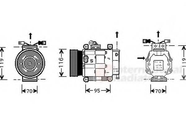 VAN WEZEL 1700K081 Компресор, кондиціонер