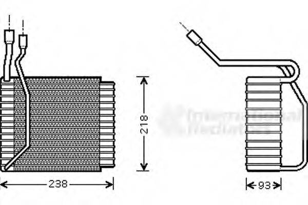 VAN WEZEL 1800V110 Випарник, кондиціонер